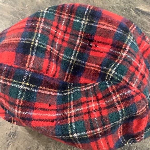 Vintage Pendleton Wool Plaid Red Cap fit women’s L-XL - Picture 8 of 15